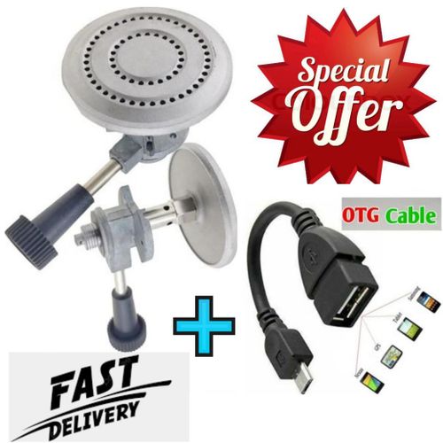 Strong Non-leak Meko Gas Burner//Longlasting 6kg Non Rust Gas Burner + OTG Cable