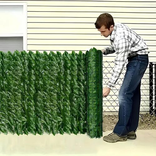 Outdoor artificial green plants - UV-resistant durable plastic, suitable for indoor/outdoor use (1m x 3m)