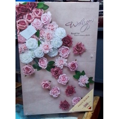 FLORAL PHOTO ALBUM-300 PHOTOS 4X6 INCHES