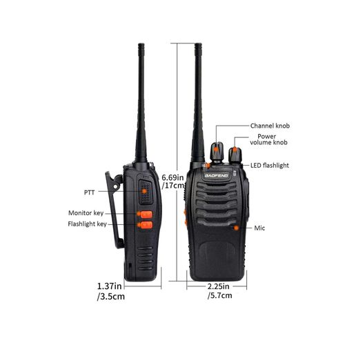 Baofeng Advanced BF-888S 2-Way Walkie Talkie Radio Calls 5km Range – 2 Pieces Pack