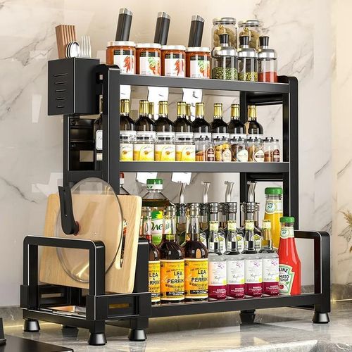 50cm 3-tier spice rack, chopsticks/k-n-ife storage rack