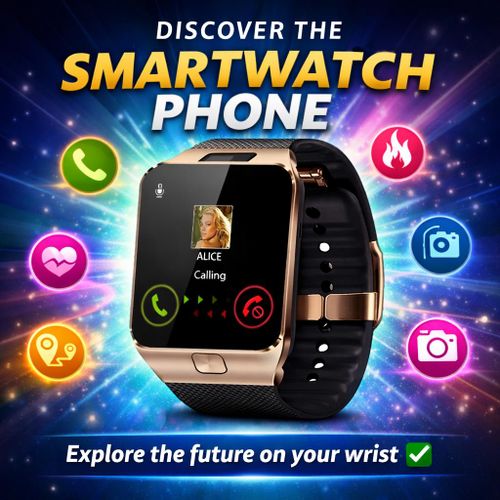 SmartFit Smartwatch Phone - Bluetooth, SIM, Camera & Fitness Tracker - Smart Sports Watches for Men / Ladies