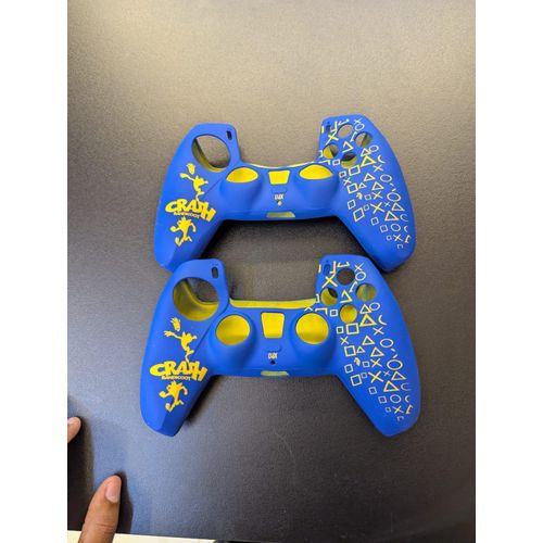 Crash Bandicoot Custom PS5 DualSense Controller Cover – Blue & Yellow
