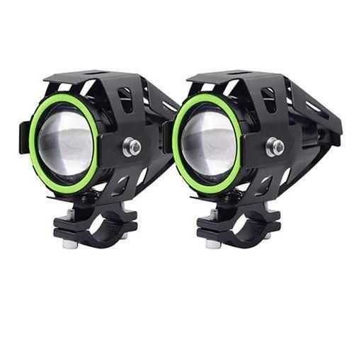 2PCS Motorcycle Headlight Angel Eye Devil Eye 3000LM Moto Spotlight U7 LED Driving Fog Spot Decorati