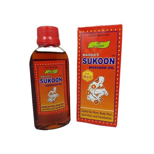 Mahidas Sukoon Massage Oil With Kalonji - 200ml- Effective for all types of joint and muscular pain