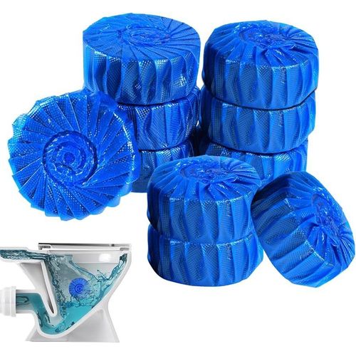 20 pieces Automatic Flush Toilet Bowl Cleaner Tablets Bathroom Toilet Tank Cleaner Powerful Cleaning Ball Long-Lasting Blue Deep Clean Bubbles Cleaner Tablets Bathroom Fresh Air and No Pungent