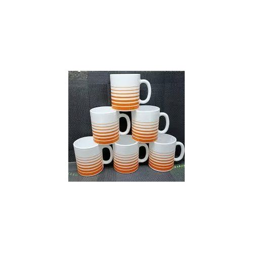 6-Piece Ceramic Tea & Coffee Mug Set With Metal Drying Stand – Durable Everyday Drinkware