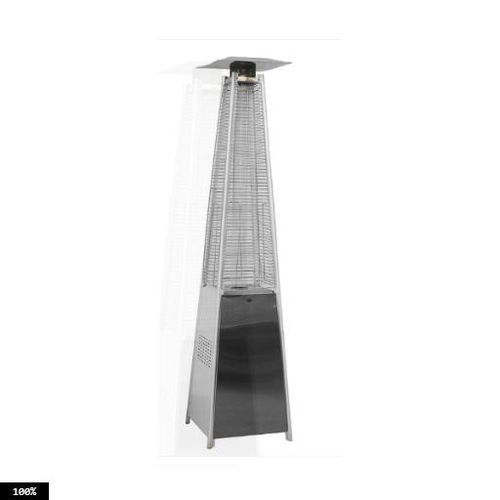 Standing Gas Patio Heater Pyramid Type Stainless Steel Silver