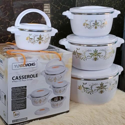 4pcs Insulated Hotpots-Stainless Steel Inside