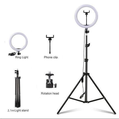 12 Inches ring light circle selfie ring light with 21m extendable tripod stand with phone holder for all phones