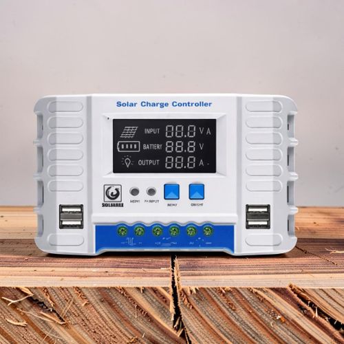 Intelligent LCD Display 12V24V 20A PWM Solar Charge Controller Dual USB