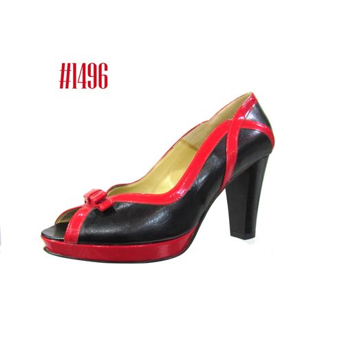 Black Red Ladies Official Shoe