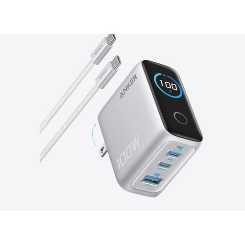 CHARGER 100 W 3PORTS SMARTDISPLAY SILVER