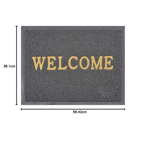 Welcome door step rough rag carpet approx size 40x60cm