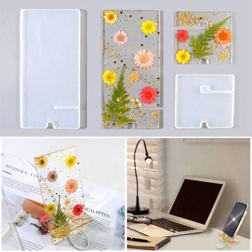 Phone Holder Epoxy Resin Mold Cellphone Bracket Mobile Stand Silicone Mould DIY Craft Jewelry Making
