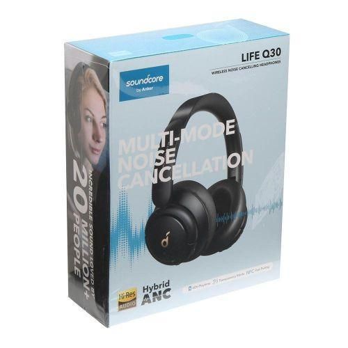 Soundcore Life Q30 Hybrid Active Noise Cancelling Headphones with Multiple Modes Hi-Res Sound Custom EQ via App 40H Playtime Comfortable Fit Bluetooth Headphones Multipoint Connection