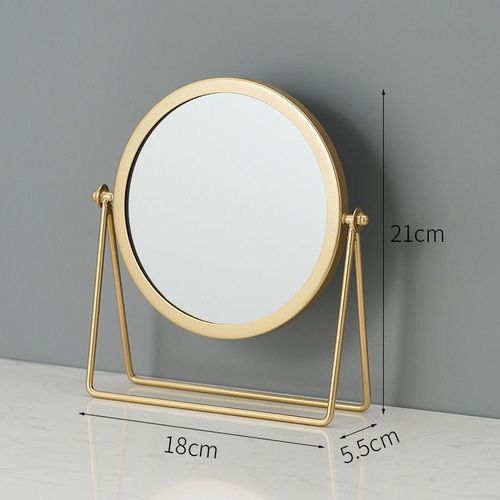 Vintage Desktop Makeup Mirror – Luxurious Gold Vanity Mirror for Dressing Table & Beauty Use