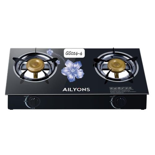 2-Burner Table-Top Glass-Top Gas Stove