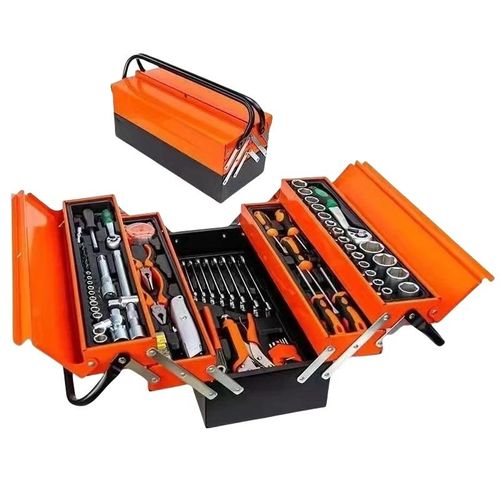 85pcs iron arm professional auto repair car tool kit in metal tool box