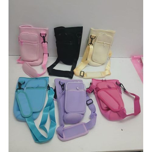 Stanley Cup Carrier/Pouch with Phone Pocket – Adjustable Shoulder Strap Water Bottle Holder