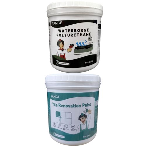 500g YANGE WATERBORNE POLYURETHANE WATERPROOFING SEALANT + 500g YANGE TILE RENOVATION PAINT