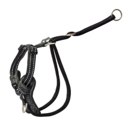 DOG UTILITY STOP PULL HARNESS MEDIUM - BLACK