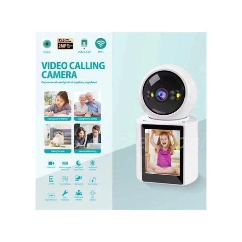 Two Way Video Calling WiFi CCTV Camera for Indoor Use with Smart Voice, One-Button Call, Human Voice and Cry Detection, IR Night Vision for Home and Office Security