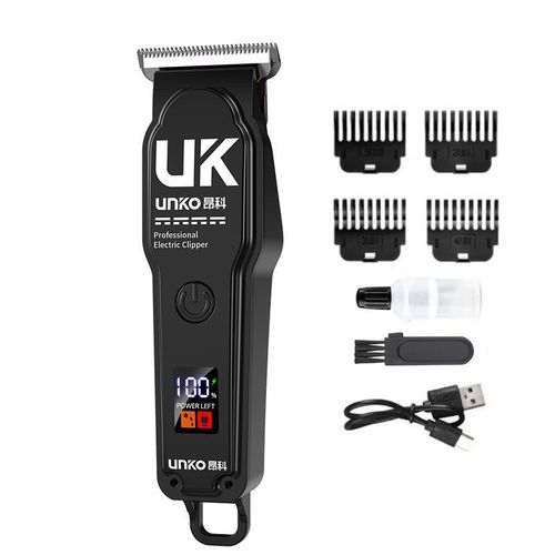 UK Anke Hair Clipper Electric Push Clipper Universal Fully Automatic Rechargeable Adult Hair Clipper - Black