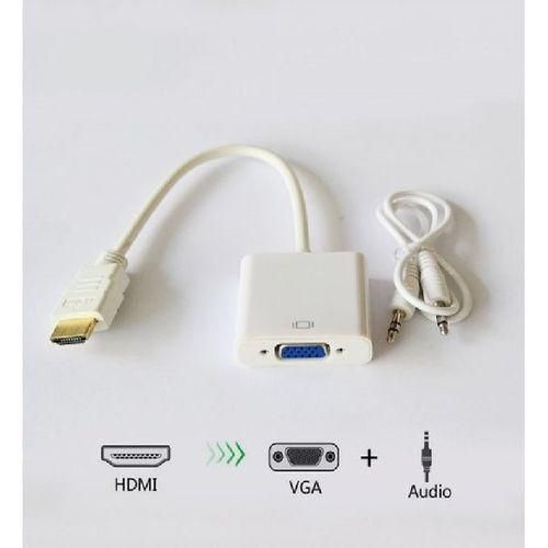 HDMI To VGA Adapter Free 35mm Audio Cable