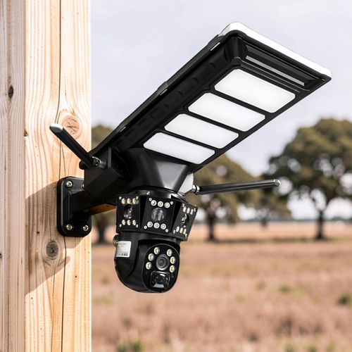 4G Cloud Compatible Smart Security Solar Camera with Outdoor Security Led Solar Street Light