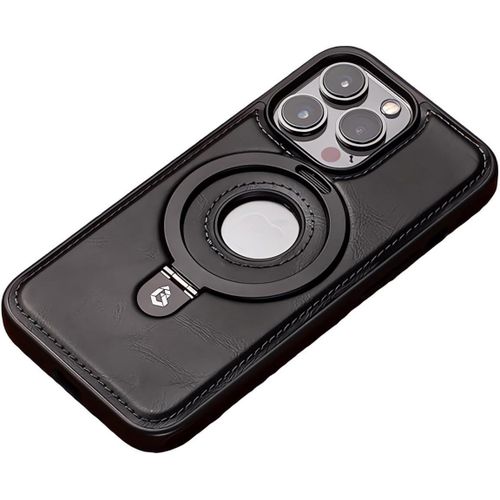 Premium Magnetic Leather IPhone Ip13 Back Cover With Stand – Elegant, Shockproof & MagSafe Compatible