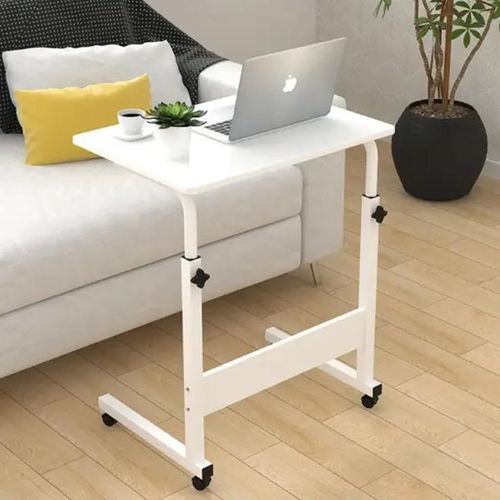 Premium Quality Study Student Study 60 x 40 cm Adjustable Work Table for Home Office Laptop Table Computer Desk Desktop with Moveable Wheels