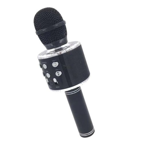 Black Kids Karaoke Mic – Bluetooth, Echo, Rechargeable Battery
