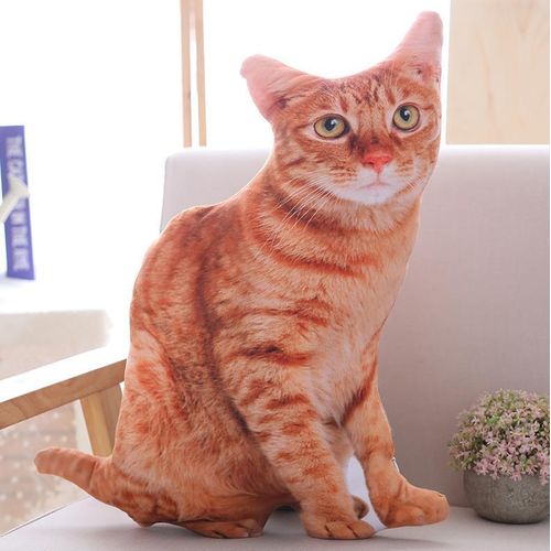 1pc 50cm Real Like Plush Cat Pillows Soft Stuffed Simulation Animal Cushion Sofa Decor Cartoon Plush Toys for Children Kids Gift