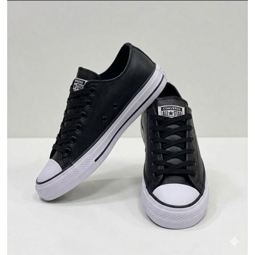 Premium Black Textured Converse Sneakers with Iconic White Rubber Toe
