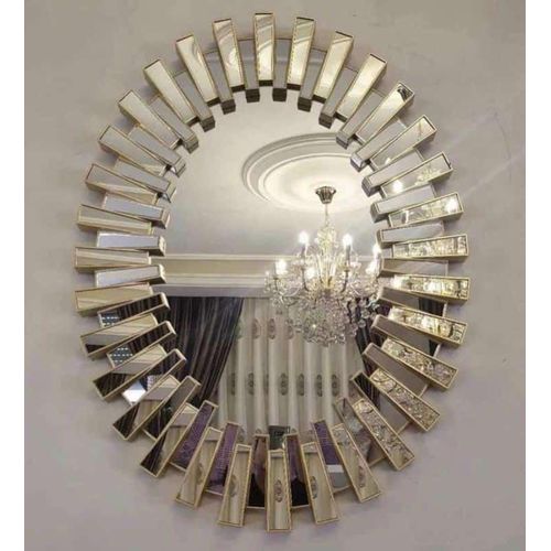 Sunburst Oval Wall Mirror