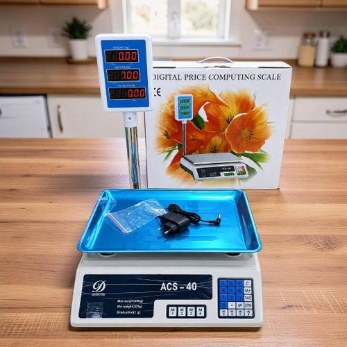 Tare Function Zero Tracking ACS 40 Upto 40Kgs Computerized Electronic Weight and Price Computing Digital Weighing Scale