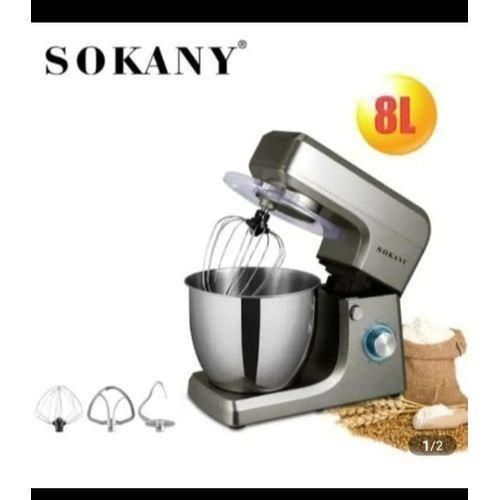Sokany Countertop Electric Stand Mixer,Dough Mixer Tilt-Head Electric Mixer With 8L Quart Stainless Steel Bowl, Dough Hook, Mixing Beater And Whisk