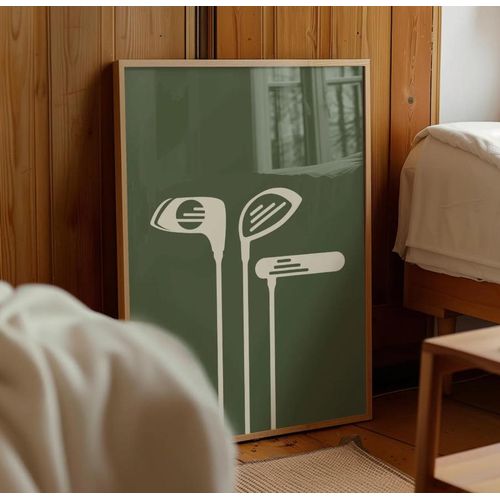 Retro Golf Club Framed Wall Art