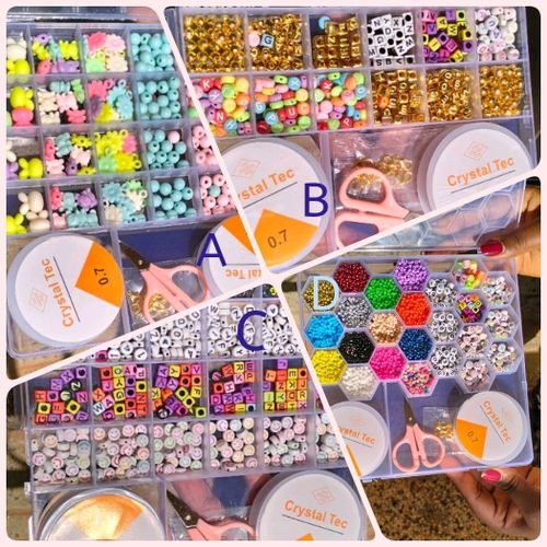 Clay Beads Jewelry Making Kit – Colorful Beads, Charms & Elastic Strings for Bracelets & Necklaces – DIY Craft for Women & Girls