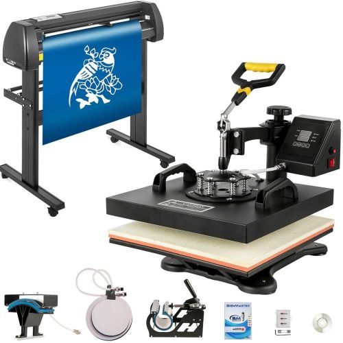 Heat Press 8 In 1 Sublimation Machine 15"x12" + Vinyl Cutter 28" Plotter Cutting