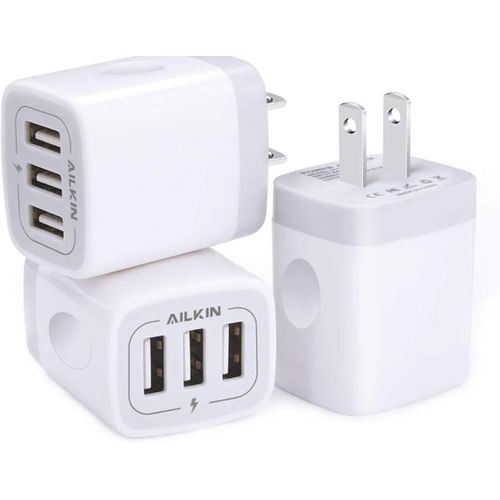 3in1 Charger CX-152 21A Fast Smart Charger USB x3 - British UK Plug Adapter White