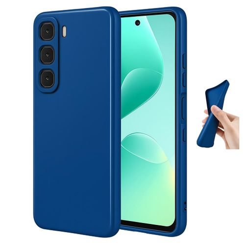 Soft Silicone Slim Fit CASE Anti-Scratch Shockproof Case for Infinix Hot 60i - Blue