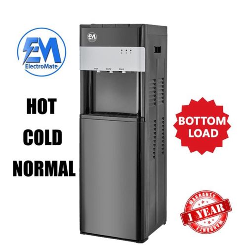 EM WD07 Bottom Load Water Dispenser, Hot, Cold & Normal with Sleek Black Standing Design