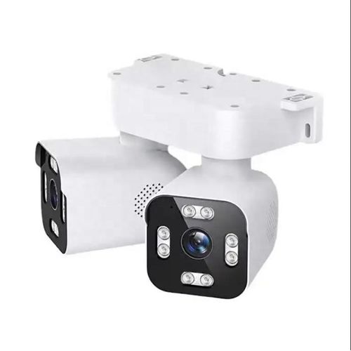 Ultra HD 2-in-1 Dual Lens WiFi CCTV Security Camera Double Bullet Outdoor Wireless IP System 360 Wide Angle View Motion Detection Full Color Night Vision Two-Way Audio Waterproof Remote Phone View (WiFi Only No SIM Card)