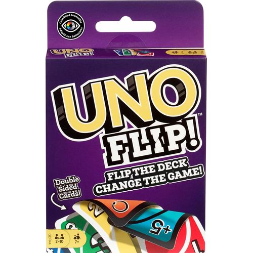 Mattel Games UNO Kid Uno Flip Side Card Game, Multi Color