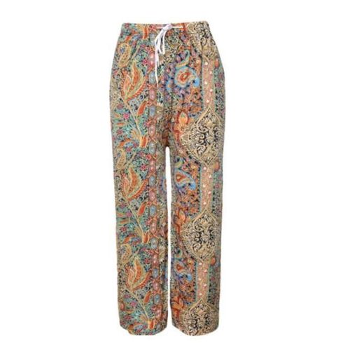 2Pcs Classy and elegant ladies flowered palazzo trousers-size 26-34