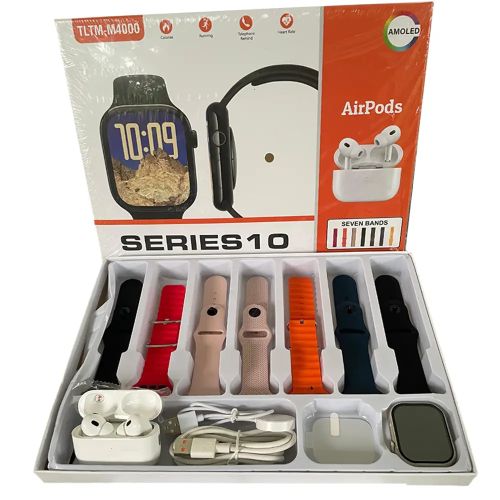 Series 10 TLTM-M4000 With Airpods & 7 Straps