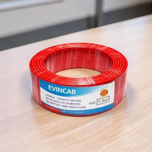1.5mm Red Single Core Reliable Structure Long Reliability Electrical Wiring Cable