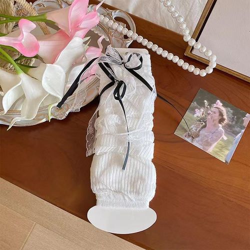 Summer Thin Lace Bow Baby Mosquito-Proof Stockings Girls Sunscreen Sleeve Set Ballet Style French Sweet Leg Cover Lolita SocksOver 3 years old